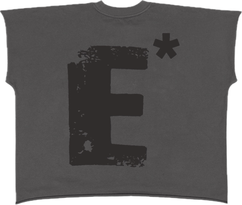 E* WORN GREY TEE